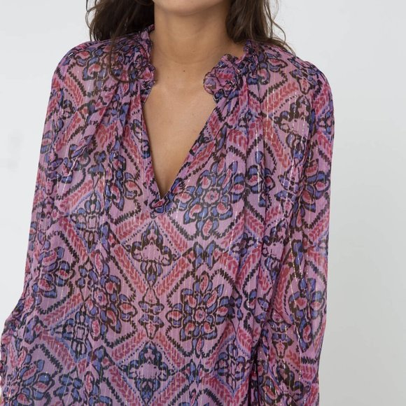 Charlie Joe Lurex top pinkish-purple NWOT M - Picture 1 of 2